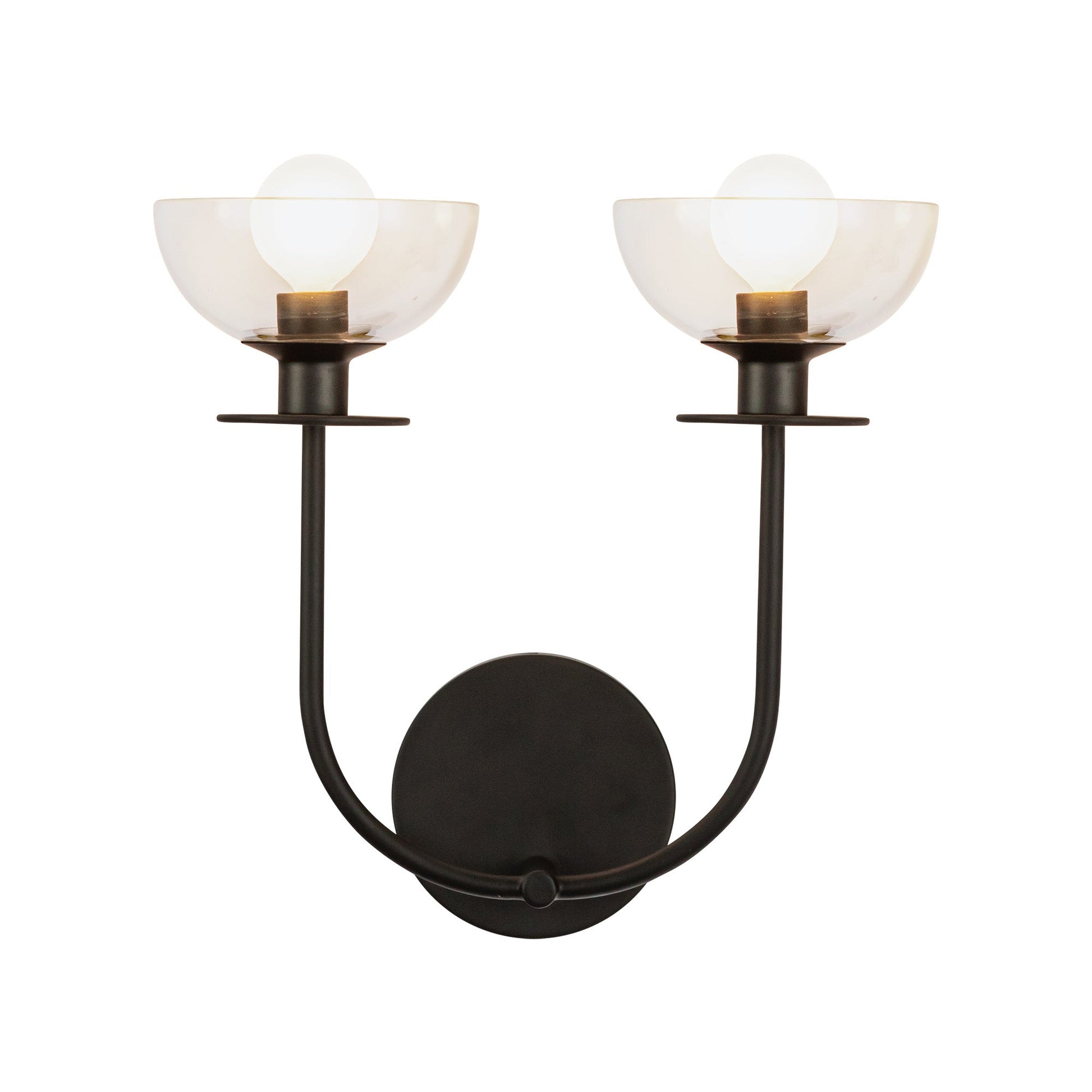 Alora Mood Sylvia matte black vanity light WV515212MBCL
