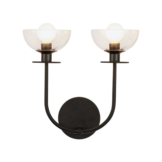 Alora Mood Sylvia matte black vanity light WV515212MBCL