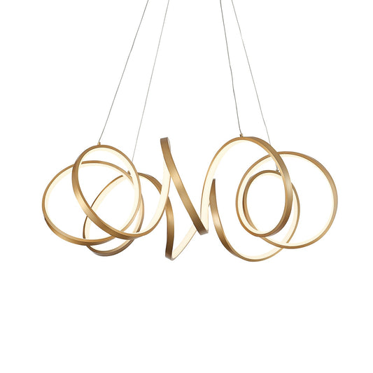 Kuzco Synergy antique brass [universal voltage and 0-10 dimming] chandelier CH93834-AN-UNV-010