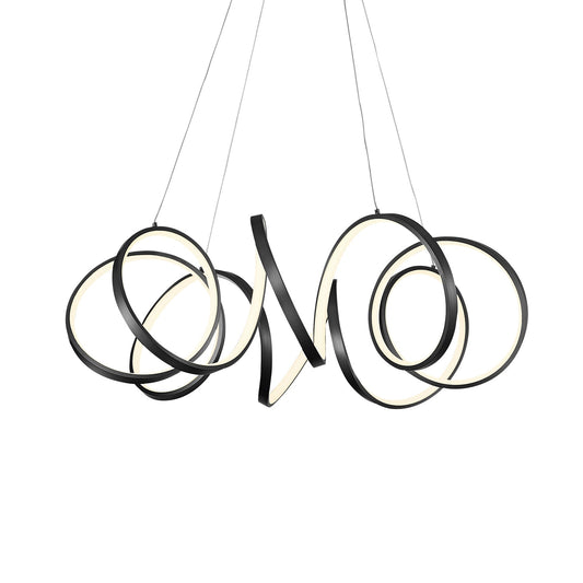 Kuzco Synergy black chandelier CH93834-BK