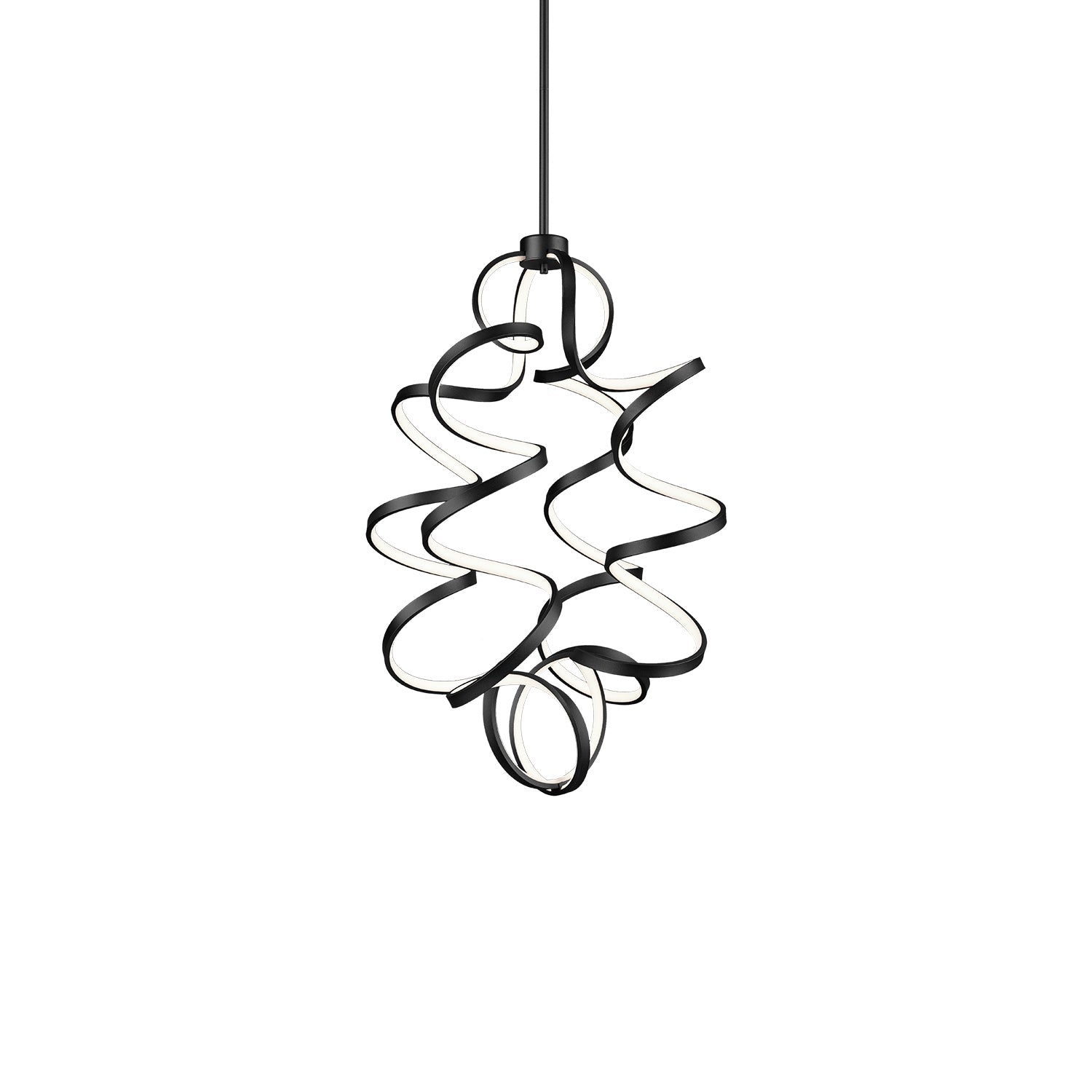 Kuzco Synergy black chandelier CH93934-BK