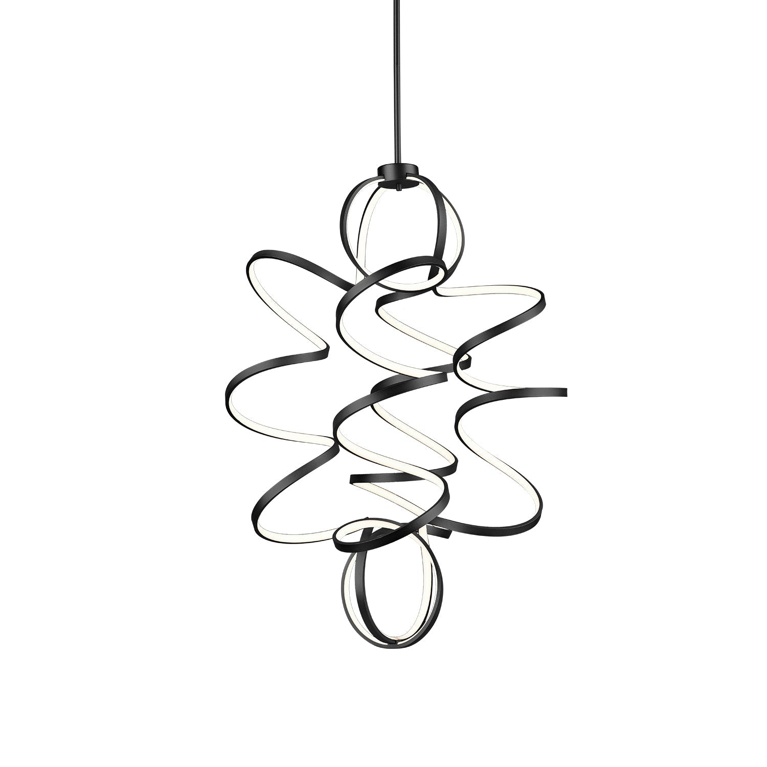Kuzco Synergy black chandelier CH93941-BK