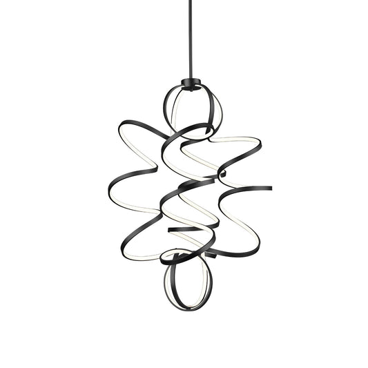 Kuzco Synergy black chandelier CH93941-BK