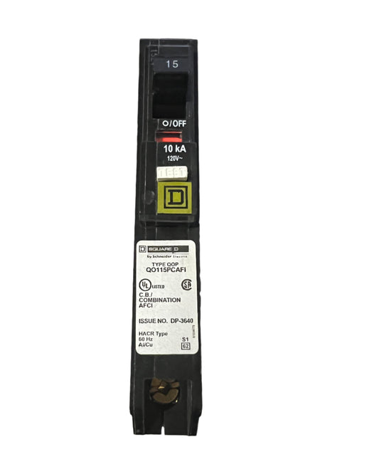 Square D 15A 120V 1-Pole Combination Arc Fault Circuit Breaker Plug-On Neutral
