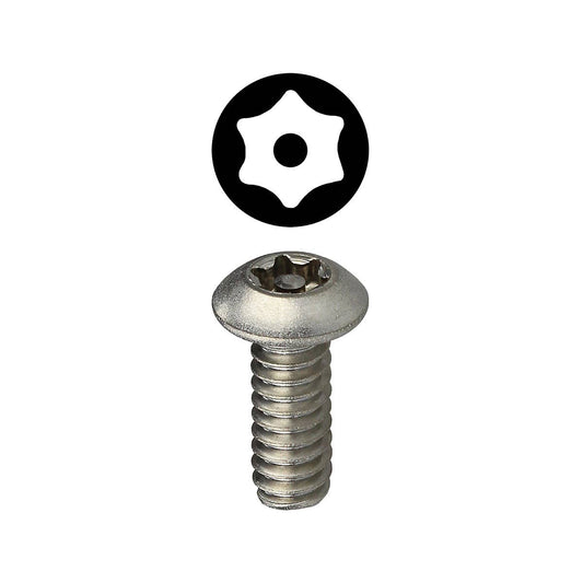 Dottie T63212TB Dottie #6-32 x 1/2 in Star Pin Button Head TamperProof Machine Screw T63212TB