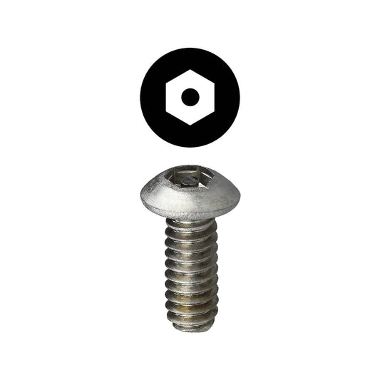 Dottie T832114HB Dottie #8-32 x 1-1/4 in Hex Pin Button Head TamperProof Machine Screw T832114HB