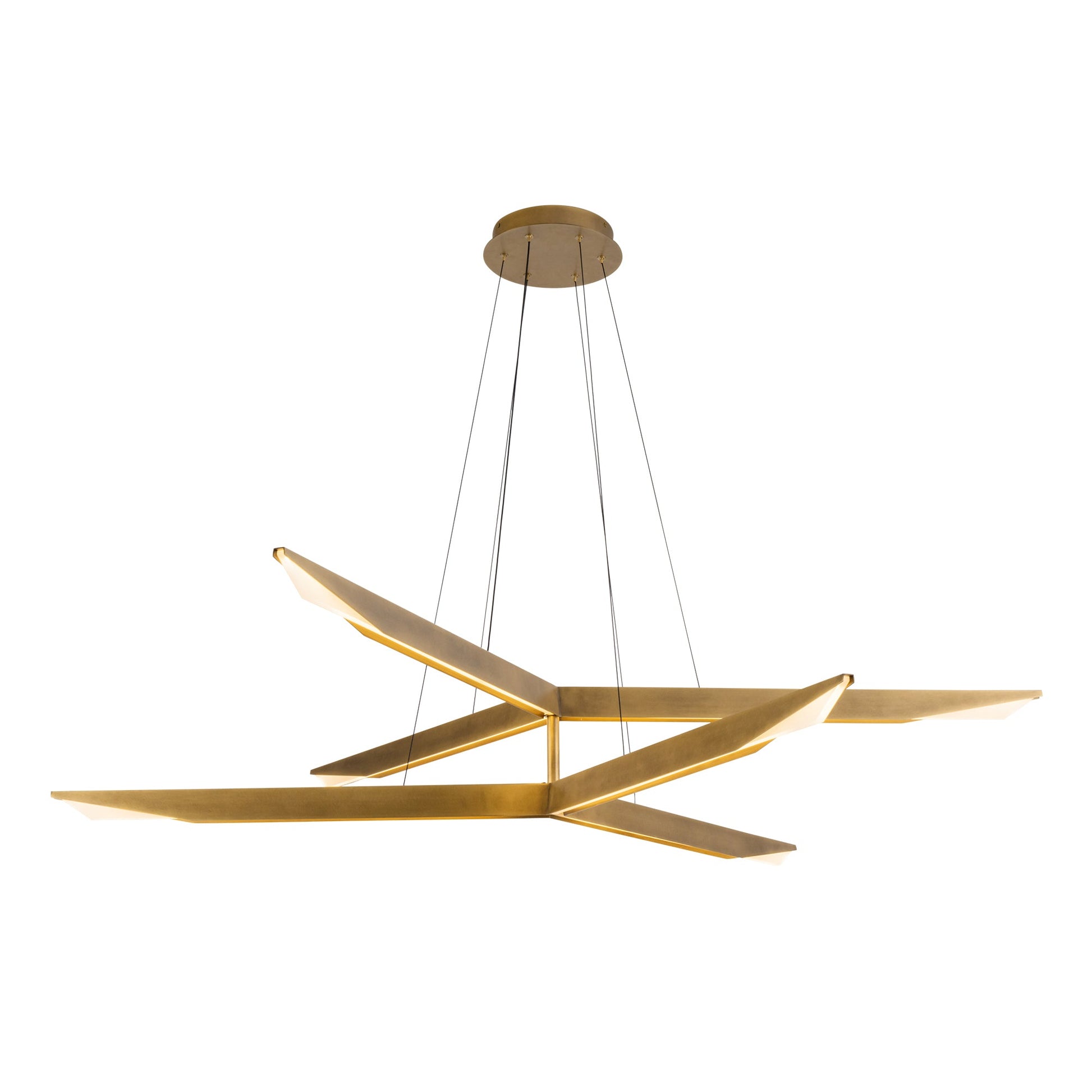 Kuzco Tachi vintage brass [universal voltage and 0-10 dimming] chandelier CH64242-VB-UNV-010