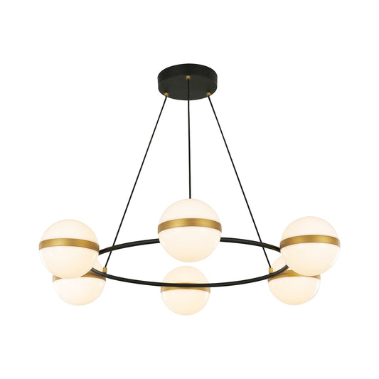 Alora Tagliato matte black chandelier CH302006MBBG-UNV