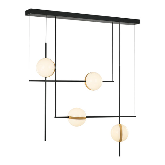 Alora Tagliato matte black linear pendant LP302004MBBG-UNV