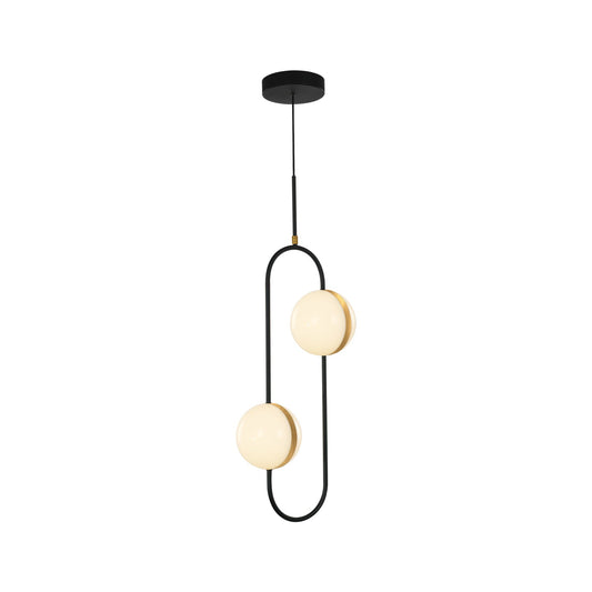 Alora Tagliato matte black pendant PD302002MBBG