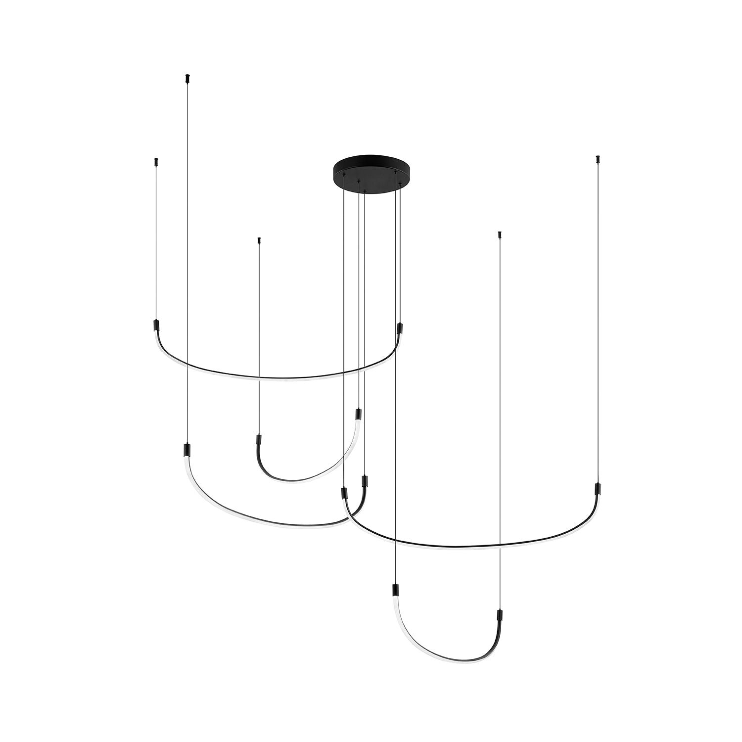 Kuzco Talis black [universal voltage] multi-pendant MP89570-BK-UNV