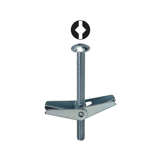 Dottie TB84DS Dottie 1/8 in x 4 in Square/Slotted Mushroom Head Toggle Bolt TB84DS