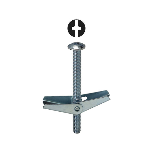 Dottie TBC84 Dottie 1/8 in x 4 in Phillips/Slotted Mushroom Head Toggle Bolt TBC84