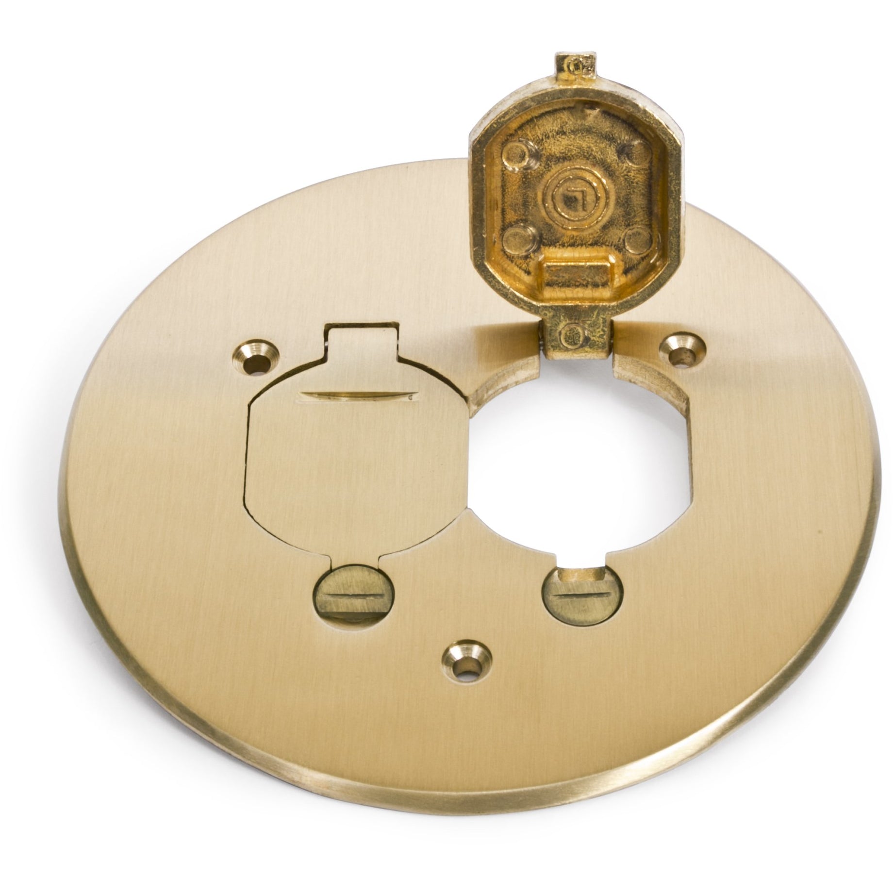 Lew Electric TCP-2-LR Brass floor box cover