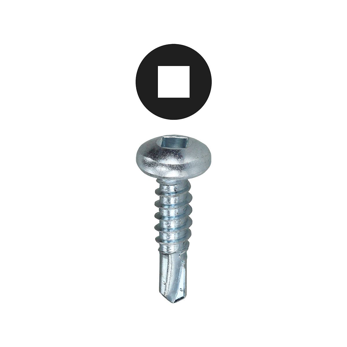Dottie TEKDDT81 Dottie #8 x 1 in Square Drive Pan Head Self Drilling Screw (Tuff Pack) TEKDDT81