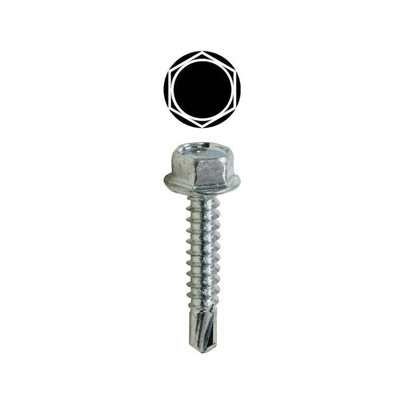 Dottie TEKHT101HH Dottie #10 x 1 in Hex Washer High Head Self Drilling Screw (Tuff Pack) TEKHT101HH
