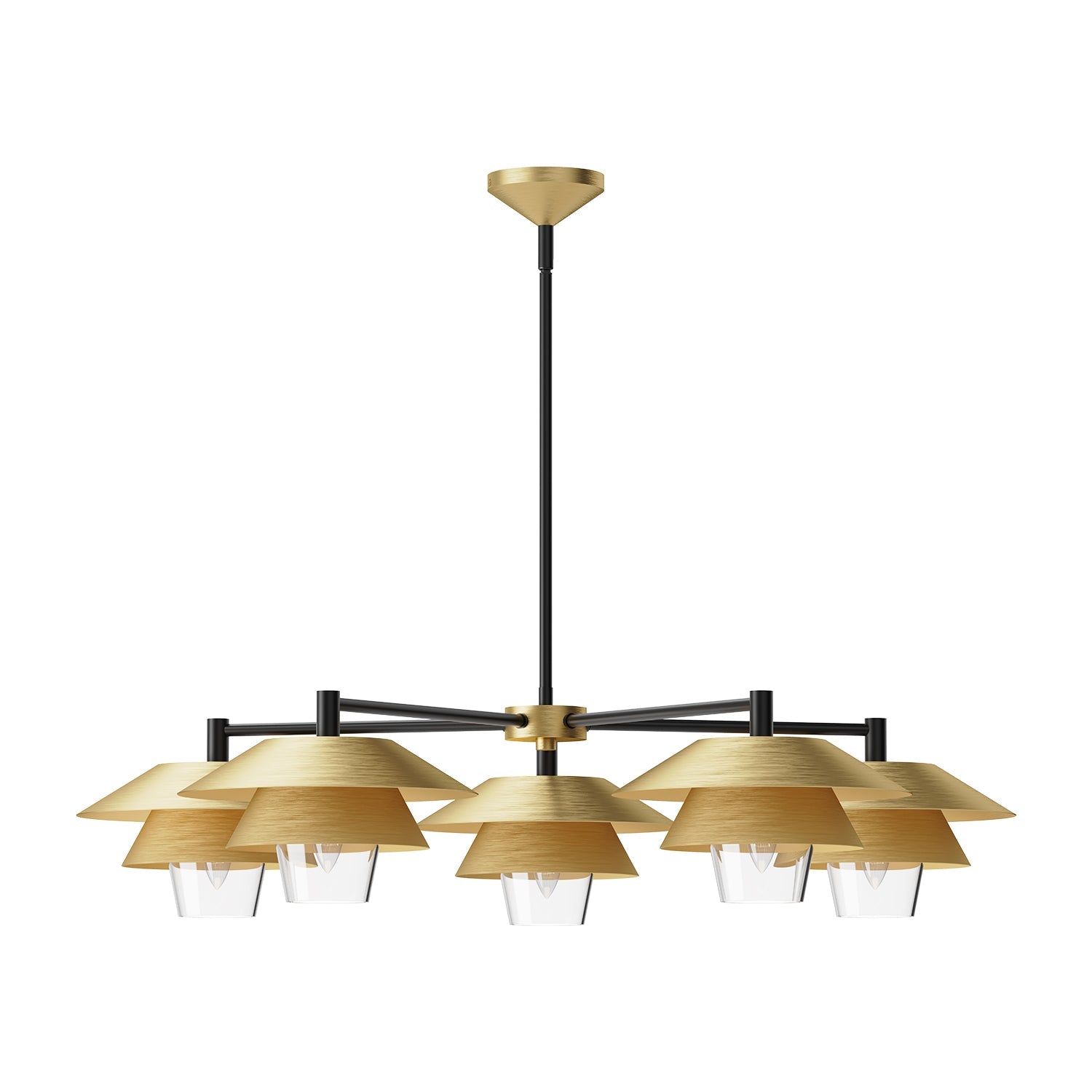 Alora Mood Tetsu brushed gold chandelier CH475138BGCL
