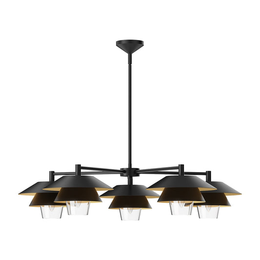 Alora Mood Tetsu matte black chandelier CH475138MBCL