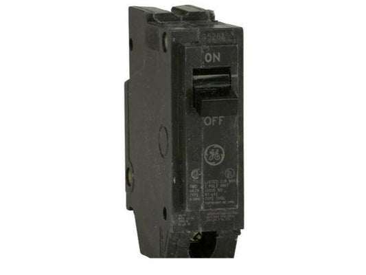 General Electric 20 Amp 120V 1 Pole Bolt-On Ground Fault Circuit Breaker, THQB Series, 10kA Interrupt, UL Listed