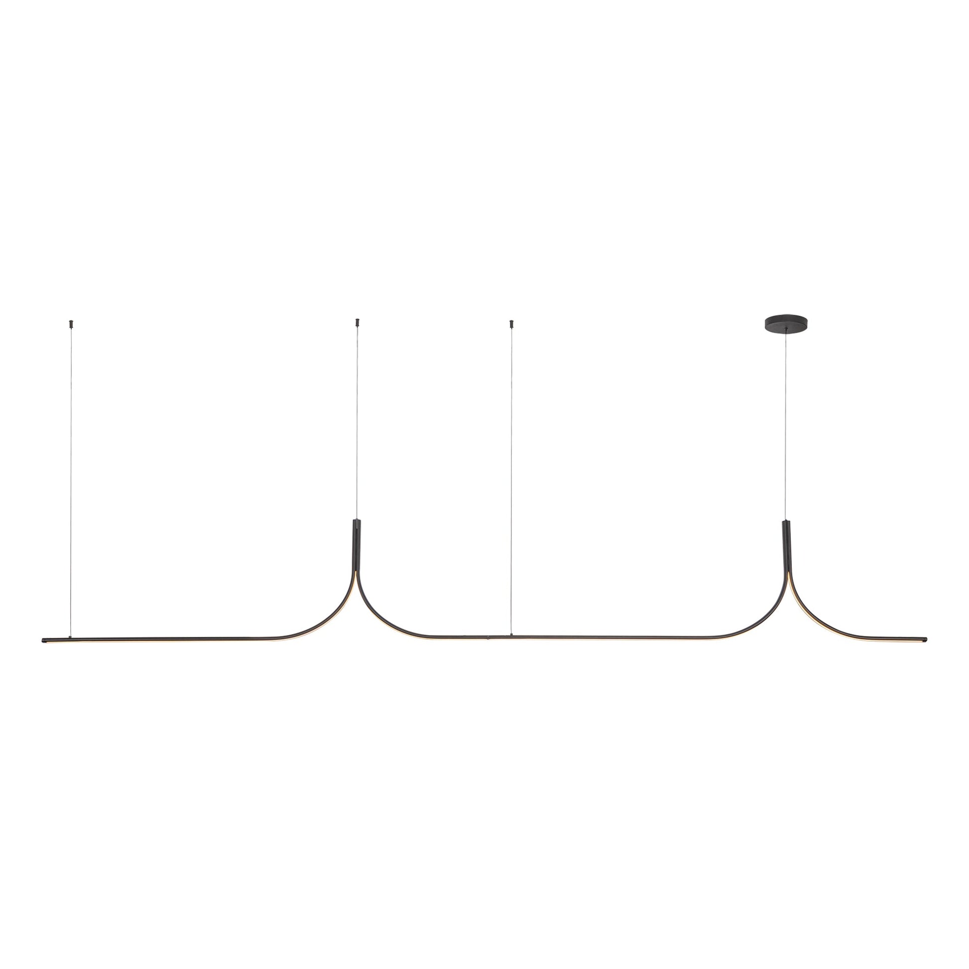 Kuzco Thread black [universal voltage 0-10 dimming and remote driver] linear pendant LP17910-BK-UNV-010-RT