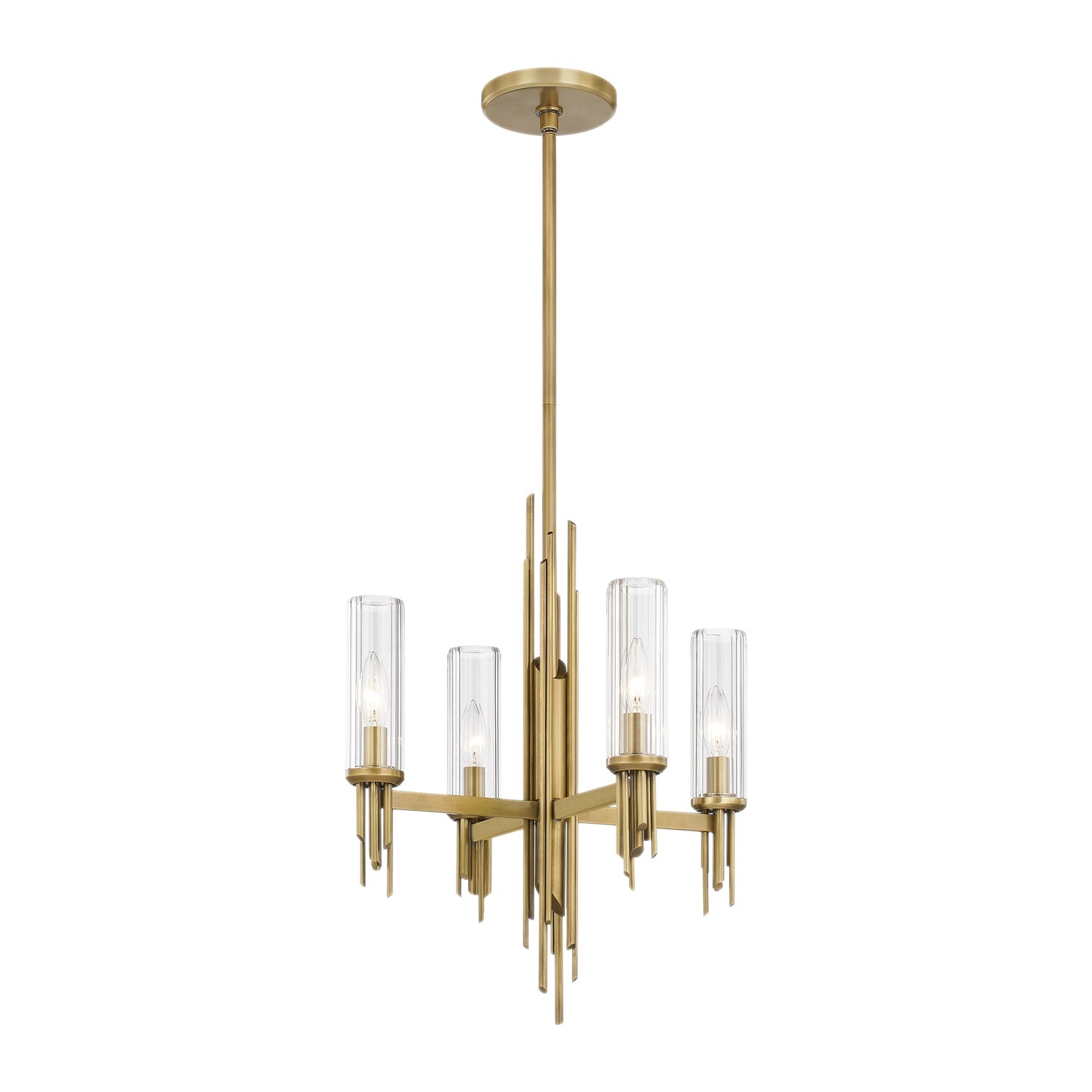 Alora Torres ribbed glass chandelier CH335418VBCR