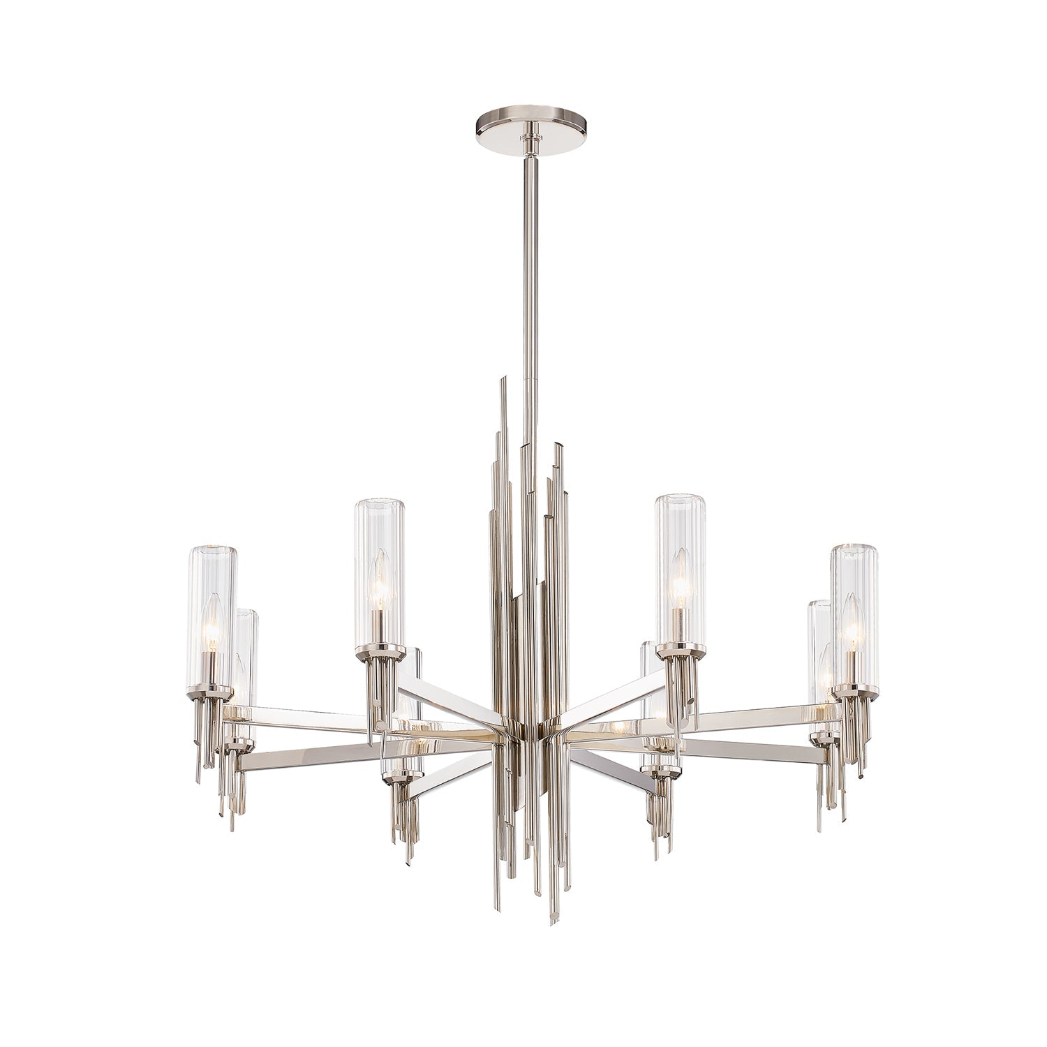 Alora Torres polished nickel chandelier CH335836PNCR