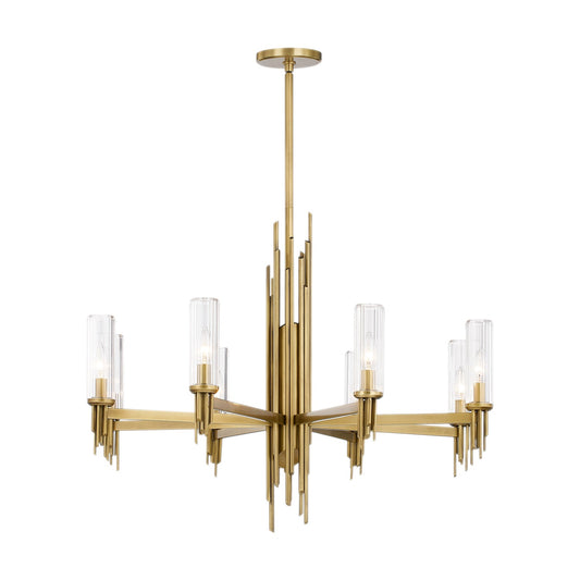 Alora Torres ribbed glass chandelier CH335836VBCR
