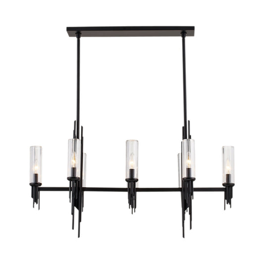 Alora Torres clear ribbed glass linear pendant LP335838MBCR