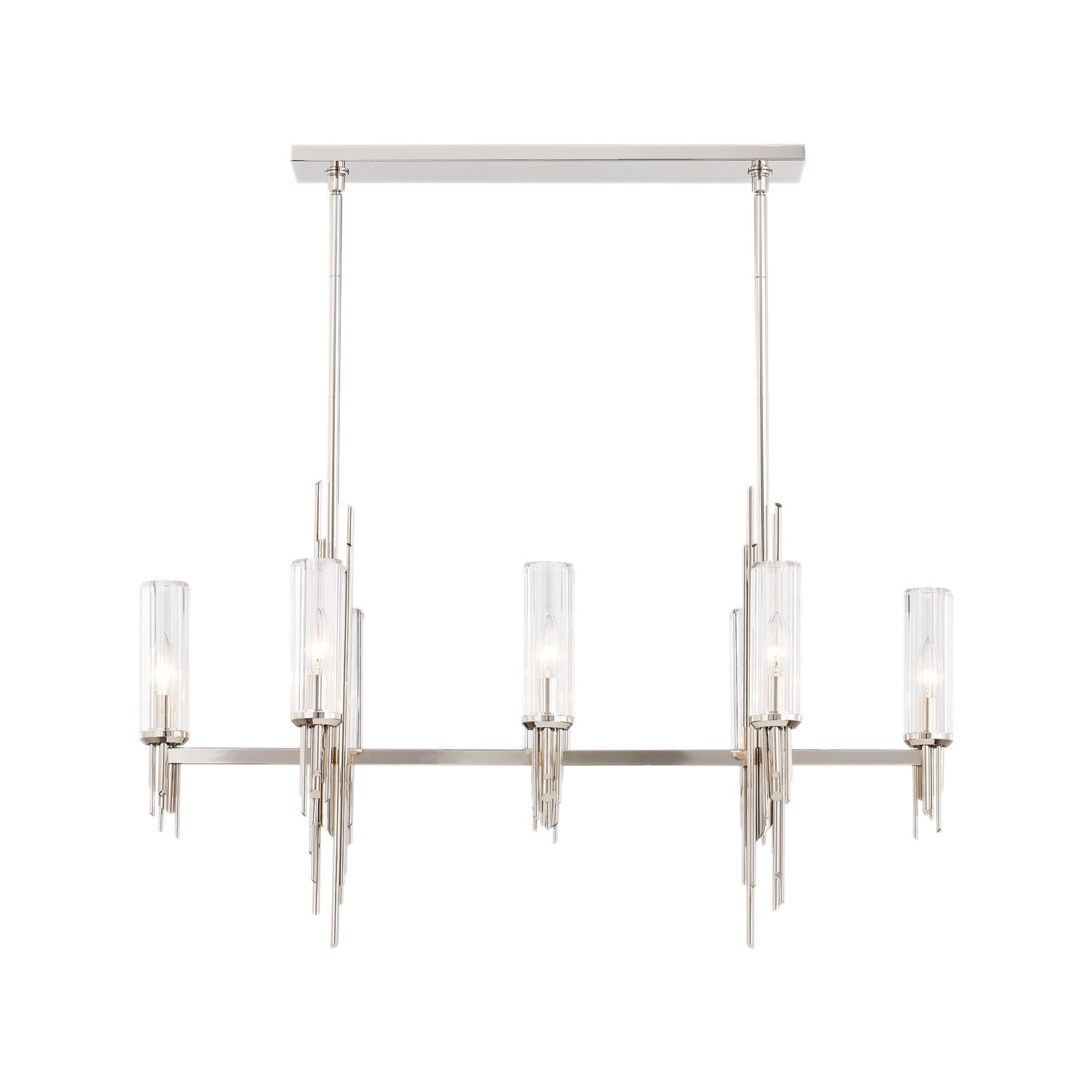 Alora Torres polished nickel linear pendant LP335838PNCR