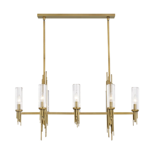 Alora Torres ribbed glass linear pendant LP335838VBCR