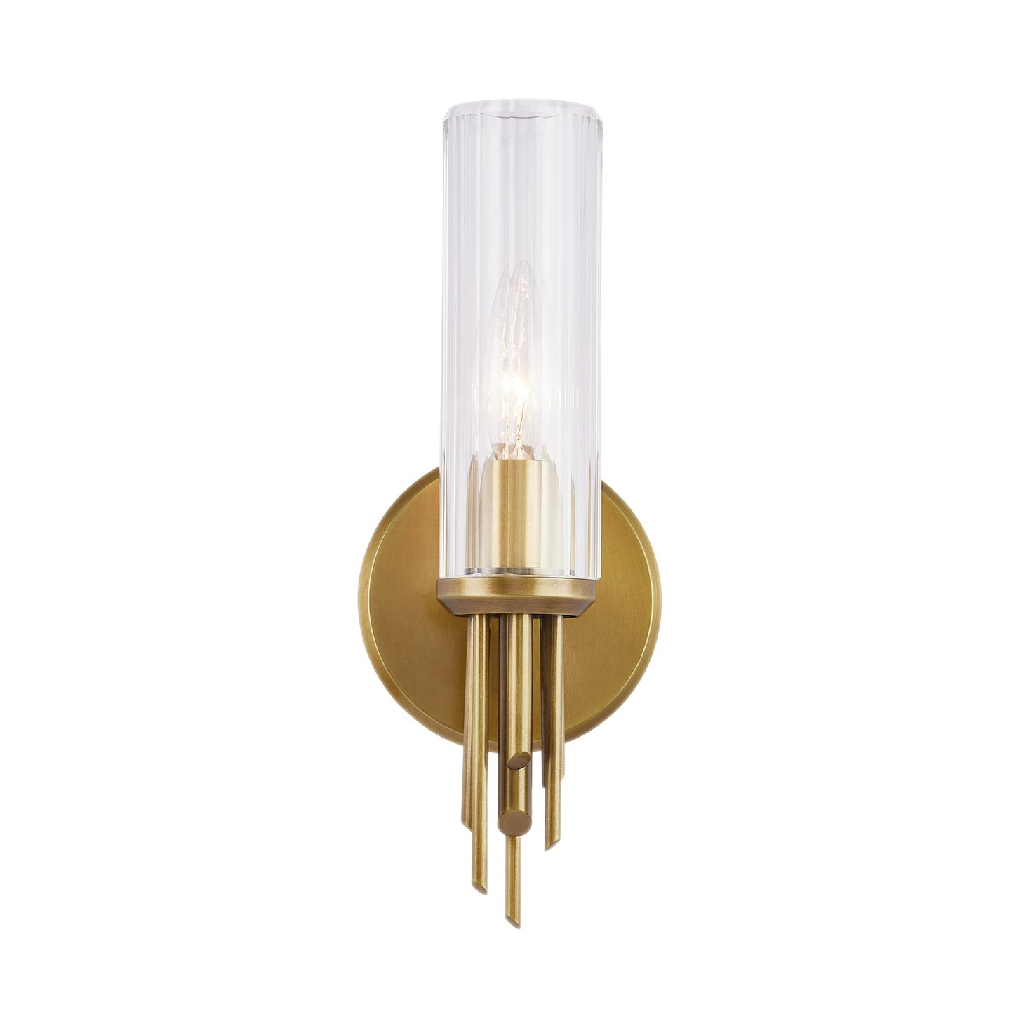 Alora Torres ribbed glass vanity light WV335103VBCR
