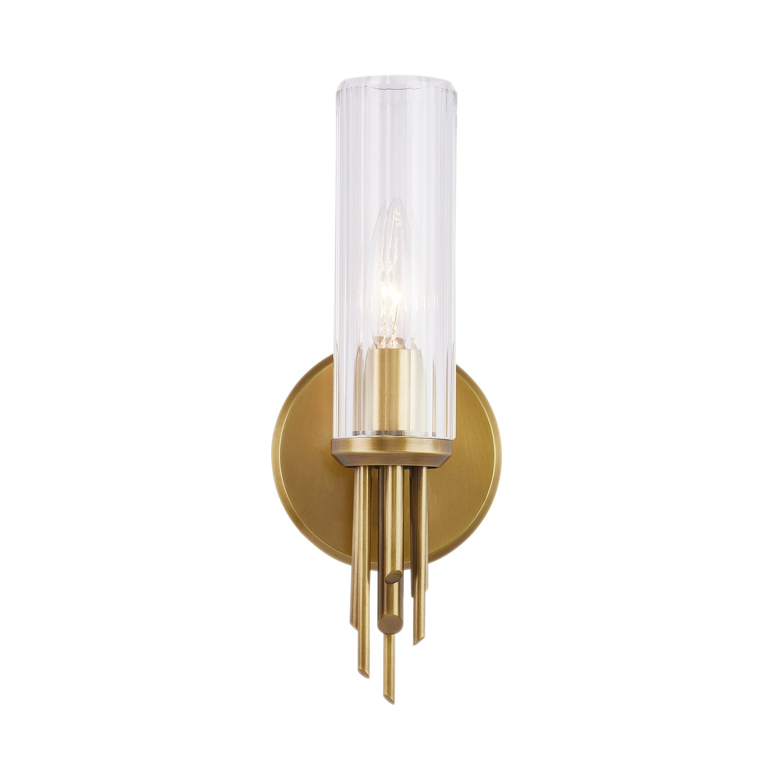 Alora Torres ribbed glass vanity light WV335103VBCR