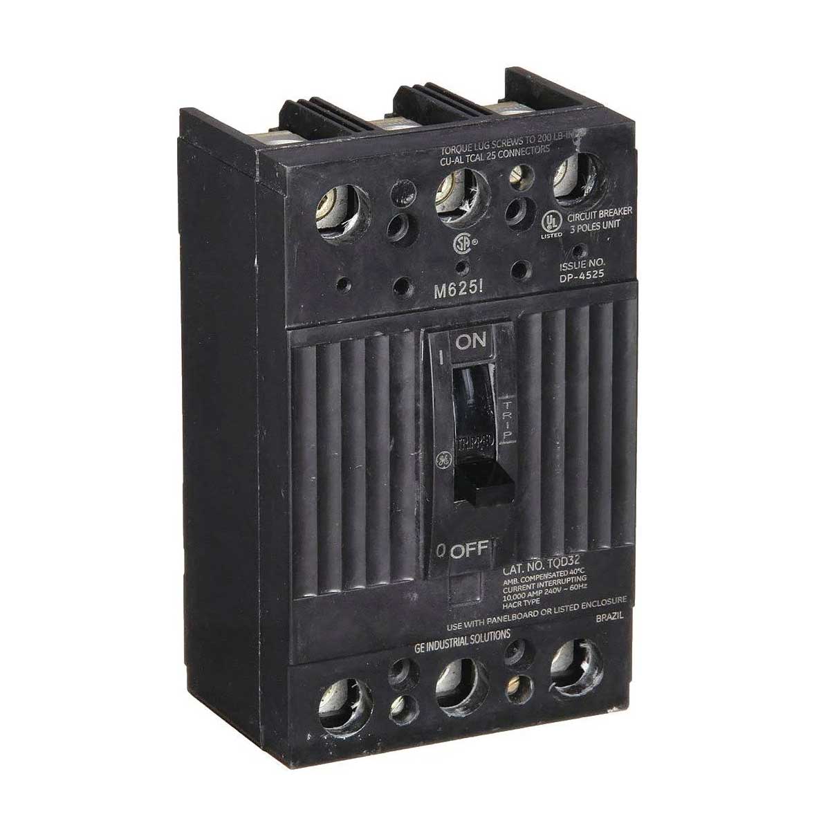 General Electric 200A 240V 3-Pole Molded Case Circuit Breaker TQD Frame Thermal Magnetic