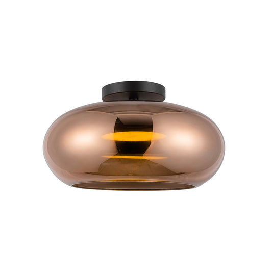 Kuzco Trinity black semi-flush mount SF62014-BK/CP