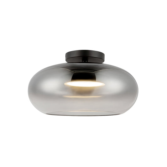 Kuzco Trinity black semi-flush mount SF62014-BK/SM