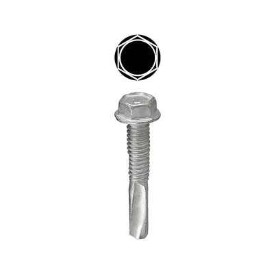 Dottie TXV12114 Dottie #12 x 1-1/4 in Weather Resistant Coated Tek 5 Hex Washer Head Self Drilling Screw TXV12114