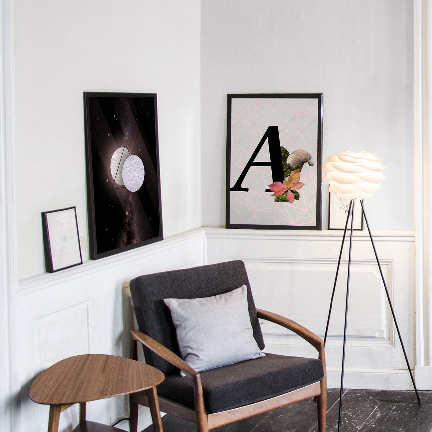 UMAGE Carmina Mini White Replacement Shade — styled interior view 2