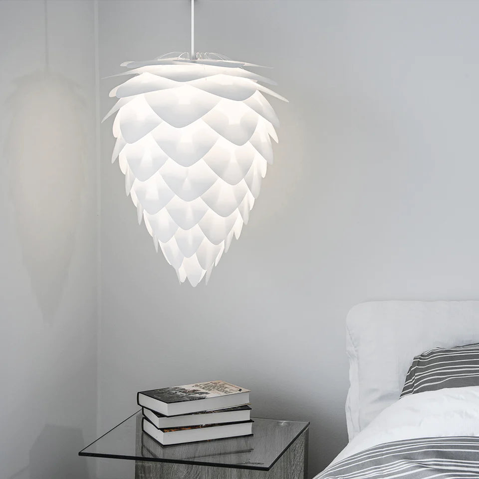 UMAGE Conia White Medium Replacement Shade — styled interior view 3