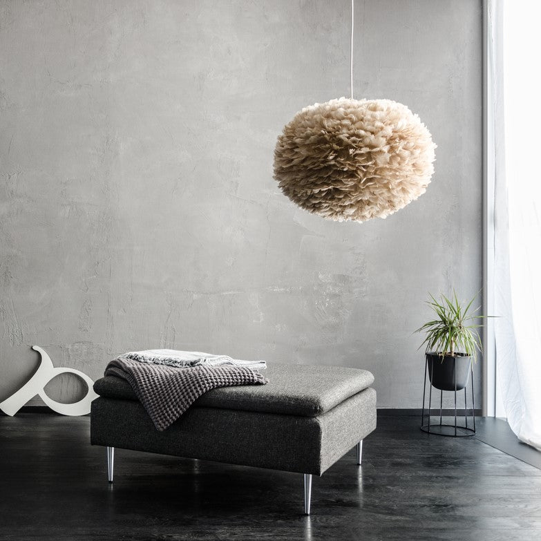 UMAGE Eos Large Light Brown Replacement Shade — styled interior view 2