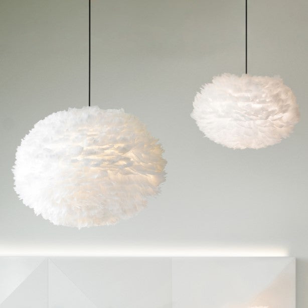 UMAGE Eos Medium White Replacement Shade — styled interior view 20