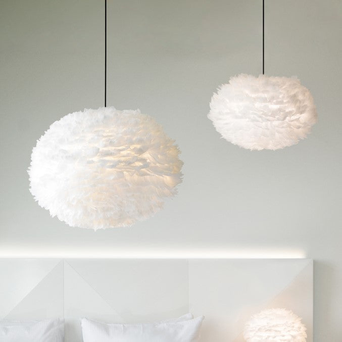 UMAGE Eos Large White Replacement Shade — styled interior view 7