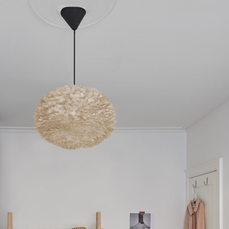 UMAGE Eos Large Light Brown Replacement Shade — styled interior view 3