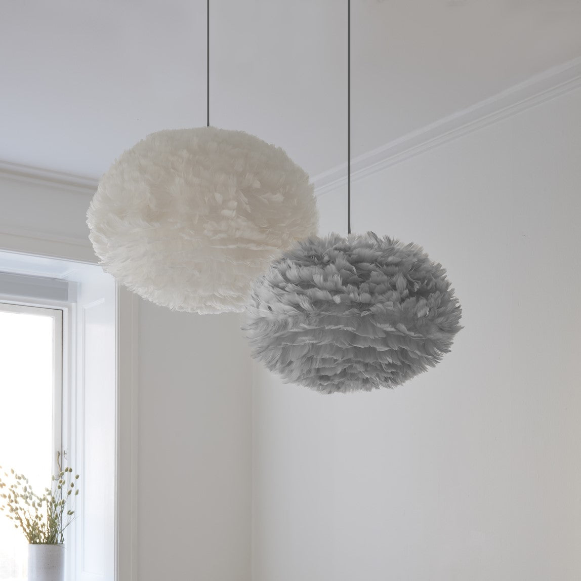 UMAGE Eos Large White Replacement Shade — styled interior view 9