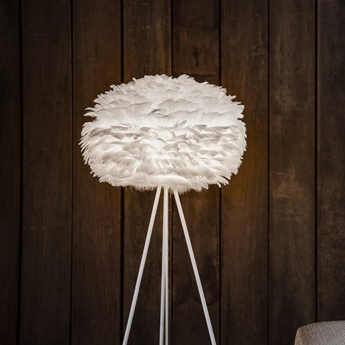 UMAGE Eos Medium White Replacement Shade — styled interior view 12