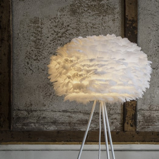UMAGE Eos Medium White Replacement Shade — styled interior view 13
