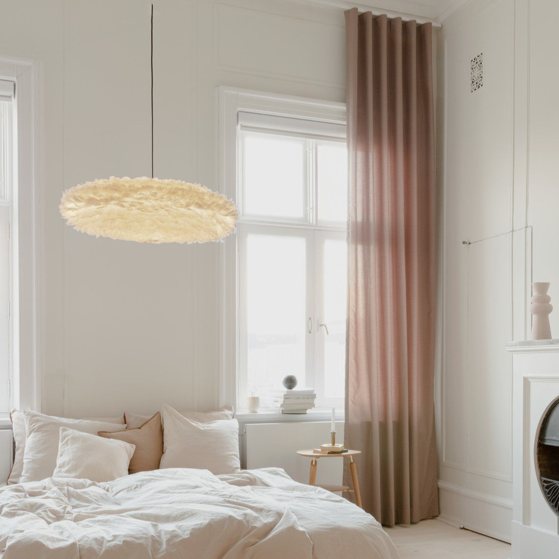 UMAGE Eos Esther Large White Replacement Shade — styled interior view 8