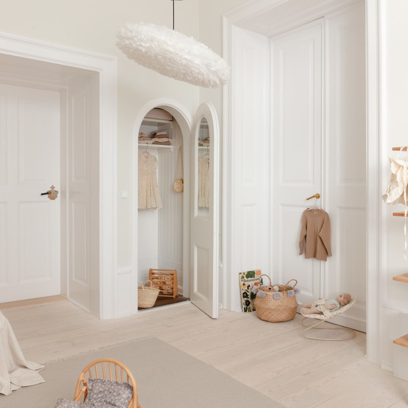 UMAGE Eos Esther Large White Replacement Shade — styled interior view 10