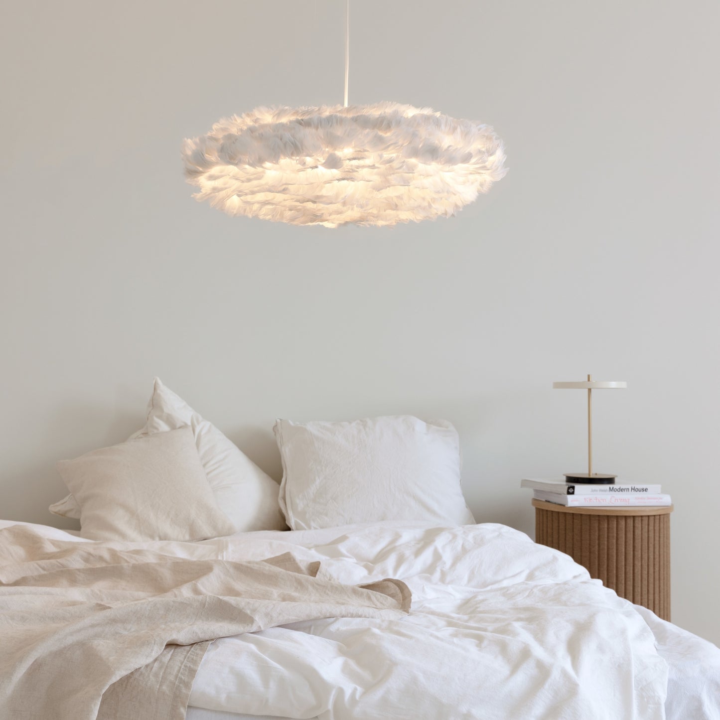 UMAGE Eos Esther Medium White Replacement Shade — styled interior view 4