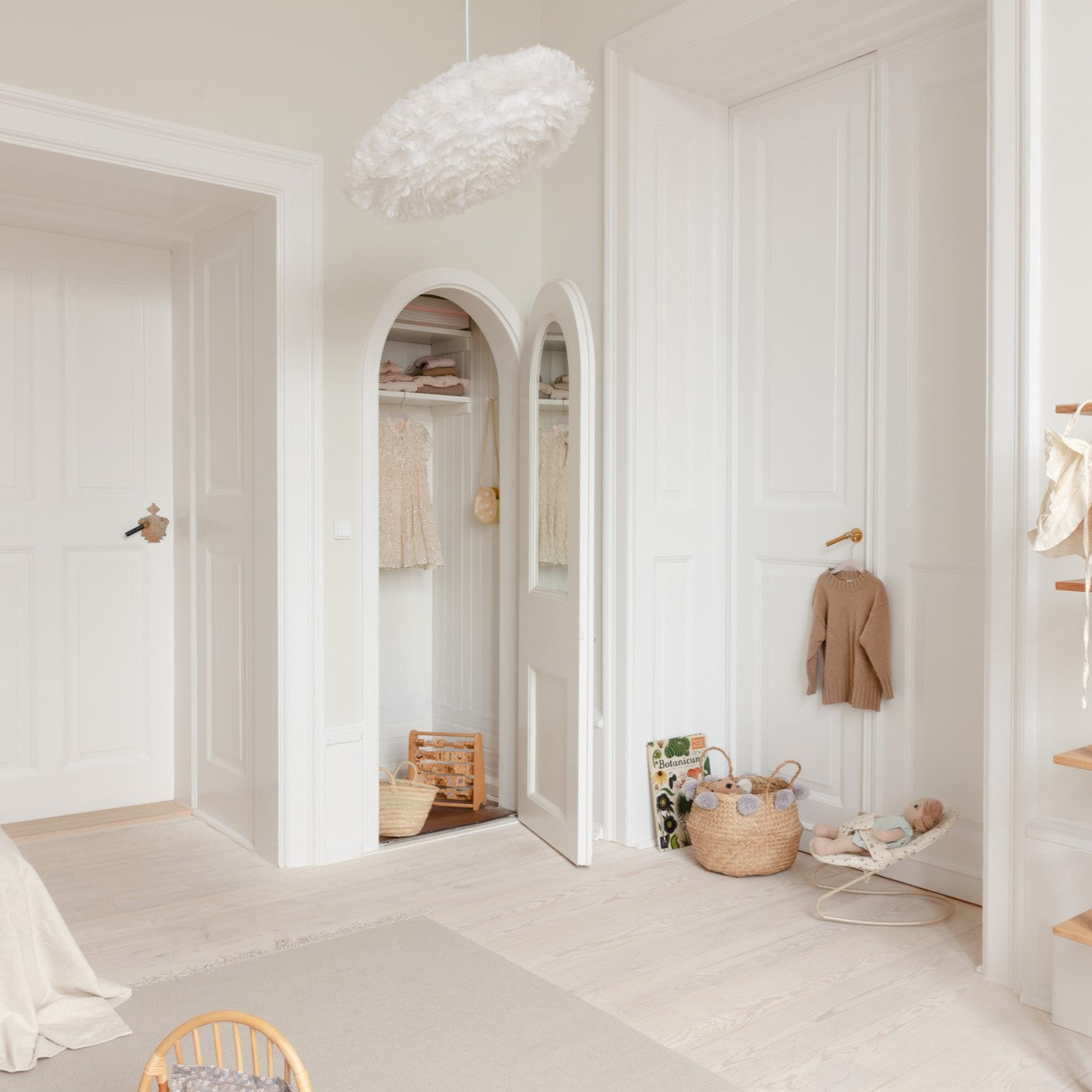 UMAGE Eos Esther Medium White Replacement Shade — styled interior view 9