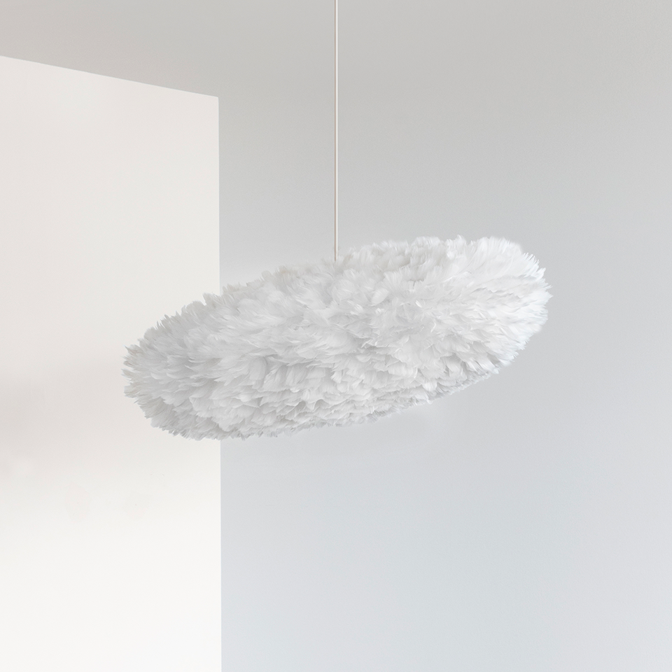 UMAGE Eos Esther Large White Replacement Shade — styled interior view 4